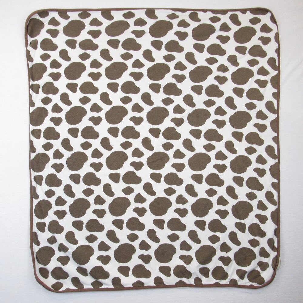 Baby 8 Reversible Giraffe Print Blanket Cotton Brown & White